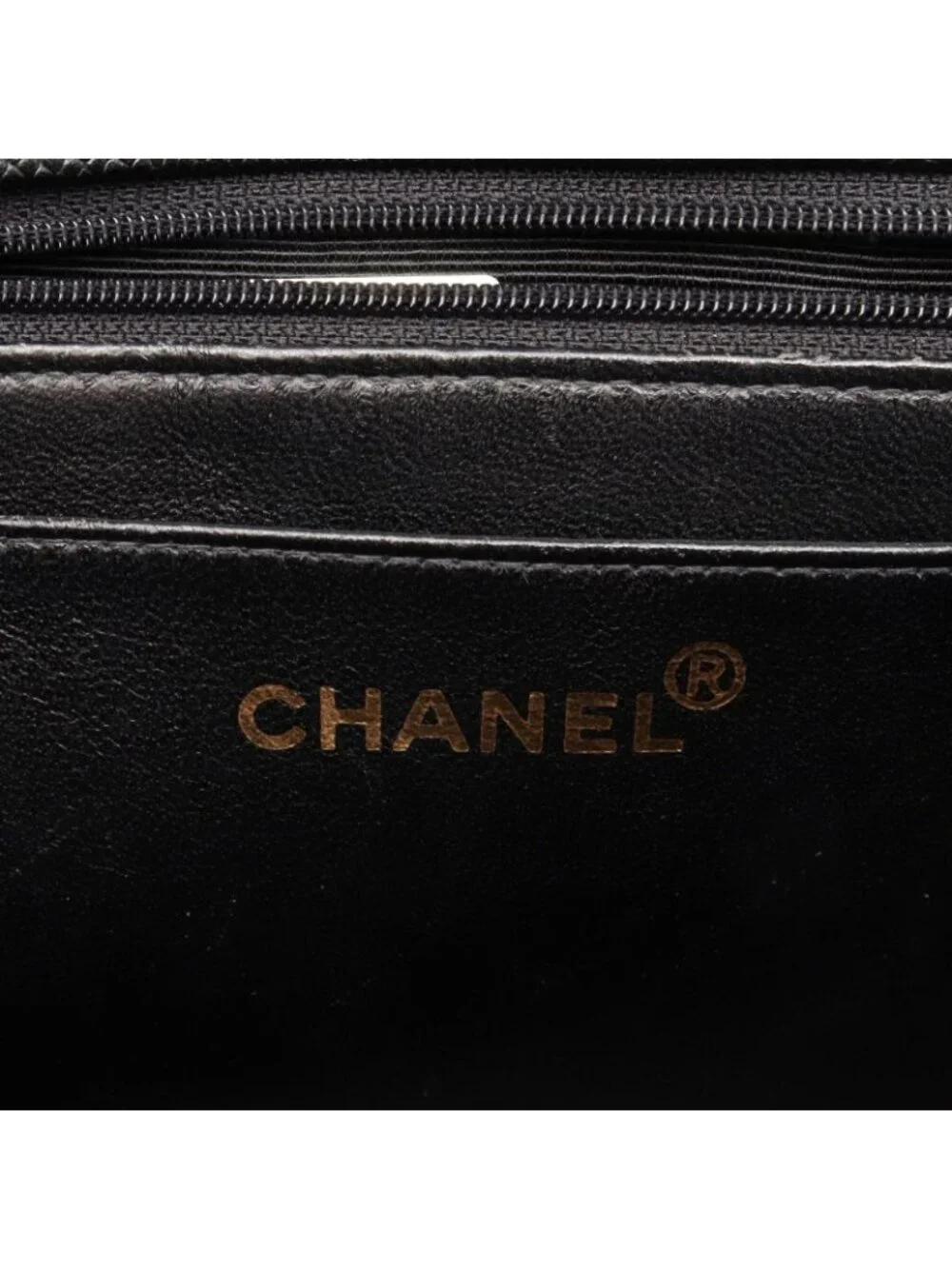 Chanel Shoulder Bag Quilted Black Caviar Leather Chain
